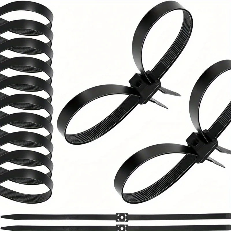 Colliers de Serrage Nylon Double Trou Antidérapants – Lot de 4 | Usage Tactique & Professionnel - BLACKBEARD OUTDOOR INDUSTRIES