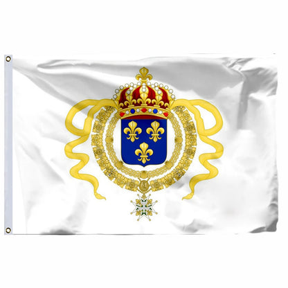 Drapeau France Royale – Bannière Napoléon III, Double Couture, Œillets Laiton