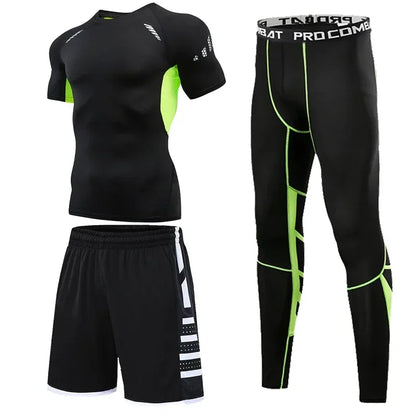 Ensemble sport homme compression, 2, 3 ou 5 pièces