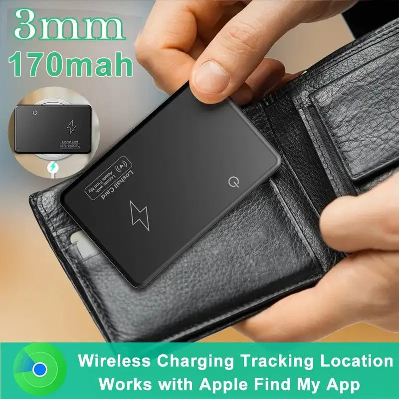 Carte de Localisation Wallet Tracker - GPS avec Recharge Sans Fil pour l'Application Apple Find My (Uniquement iOS) - BLACKBEARD OUTDOOR INDUSTRIES