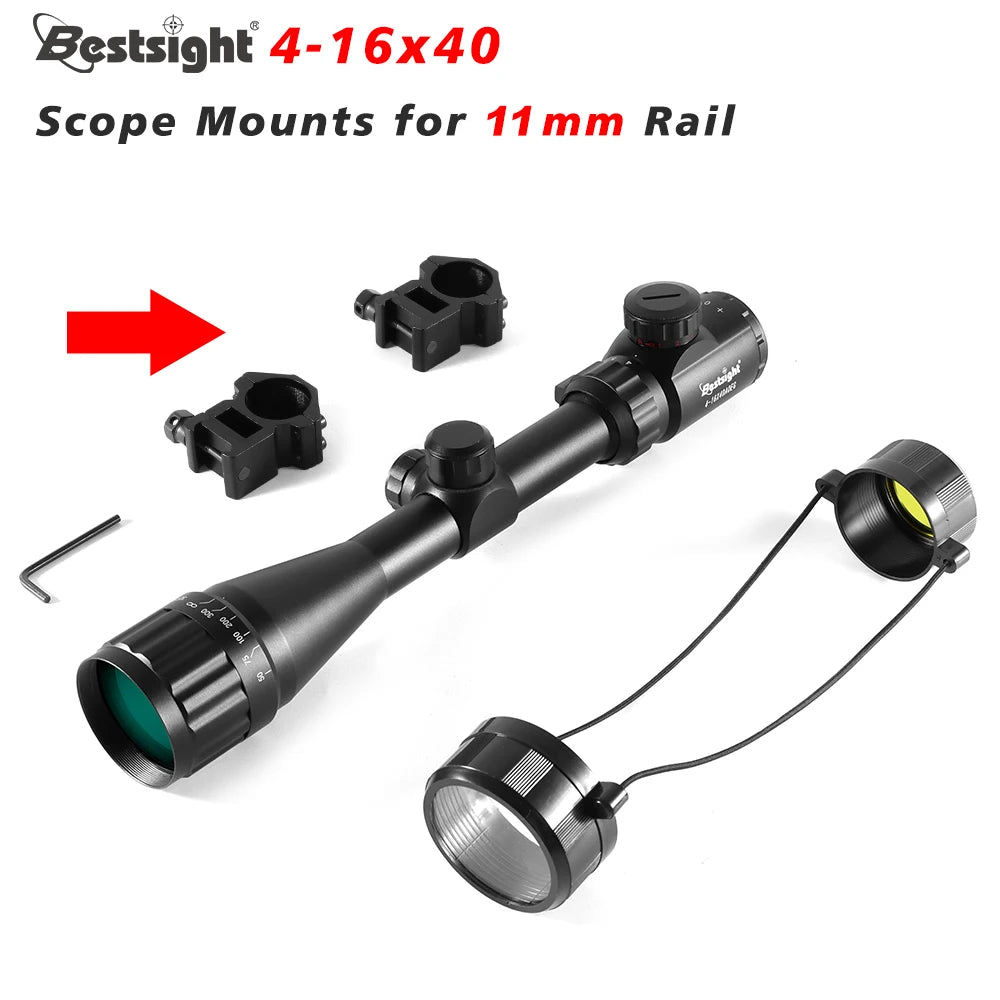 Lunette de Visée 4-16x40 AOEG Optique — Réticule Illuminé Rouge & Vert - BLACKBEARD OUTDOOR INDUSTRIES