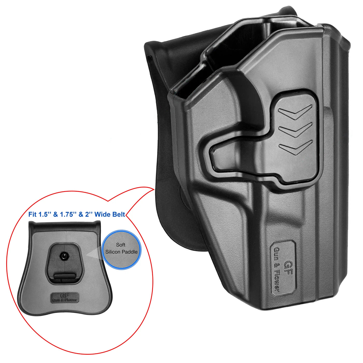 Holster OWB CZ P10C / P10S / P10C Airsoft – Rétention Level II, Paddle 360°, Posi-Click, Compatible Point Rouge | Droitier | 4 Fixations - BLACKBEARD OUTDOOR INDUSTRIES