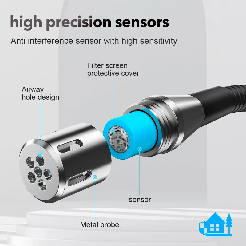 Détecteur de Fuite de Gaz Inflammable – Analyseur de Gaz Naturel, LPG, Méthane, Alcool (50000 PPM/LEL%) avec Sonde Flexible - BLACKBEARD OUTDOOR INDUSTRIES