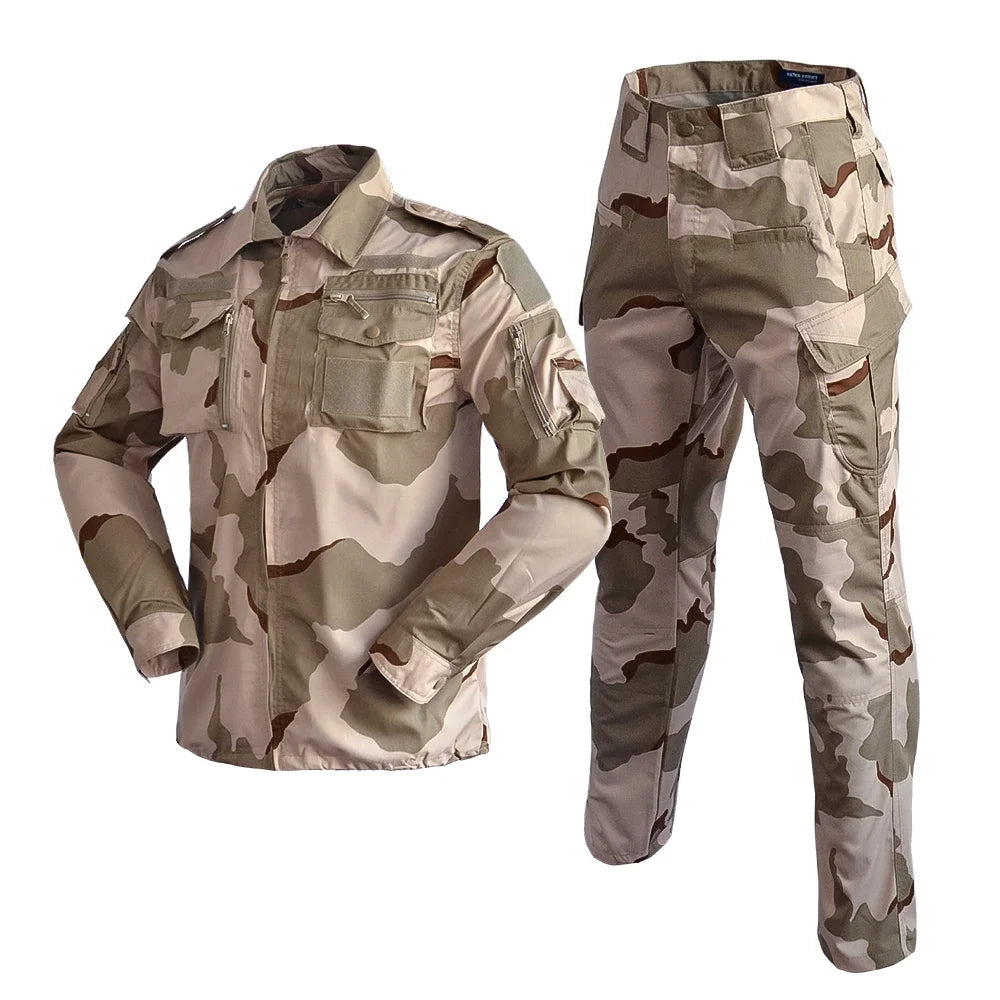 Ensemble Tactique Camouflage – Veste + Pantalon Cargo Multi-Poches Airsoft Chasse Outdoor - BLACKBEARD OUTDOOR INDUSTRIES