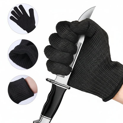 1 paire de gants anti coupures inox & fibre PE – respirants, antidérapants, pour cuisine, boucherie & bricolage - BLACKBEARD OUTDOOR INDUSTRIES