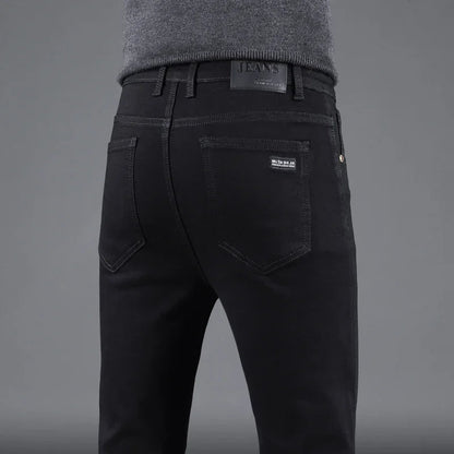 Jeans Slim Pure Black pour Homme - Élasticité, Coupe Droite, Mode Décontractée BLACKBEARD OUTDOOR INDUSTRIES