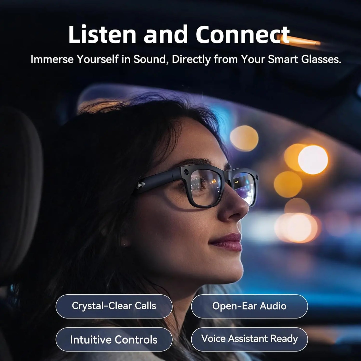 Lunettes Connectées AI 1080P – Caméra HD, Bluetooth 5.3, Traduction Temps Réel | Modèle M02S