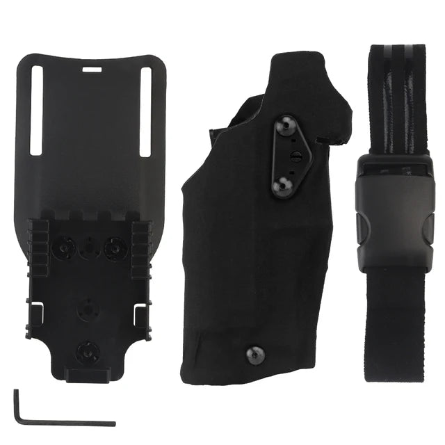Holster Cuisse Tactique 6354DO Glock 17/19 + X300/X300U – Adaptateur QLS, Sangle Cuisse Drop Leg | 5 Coloris - BLACKBEARD OUTDOOR INDUSTRIES