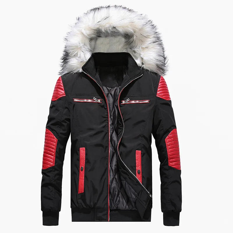 Parka Homme à Capuche Matelassée - Chaude et Épaisse pour l'Hiver