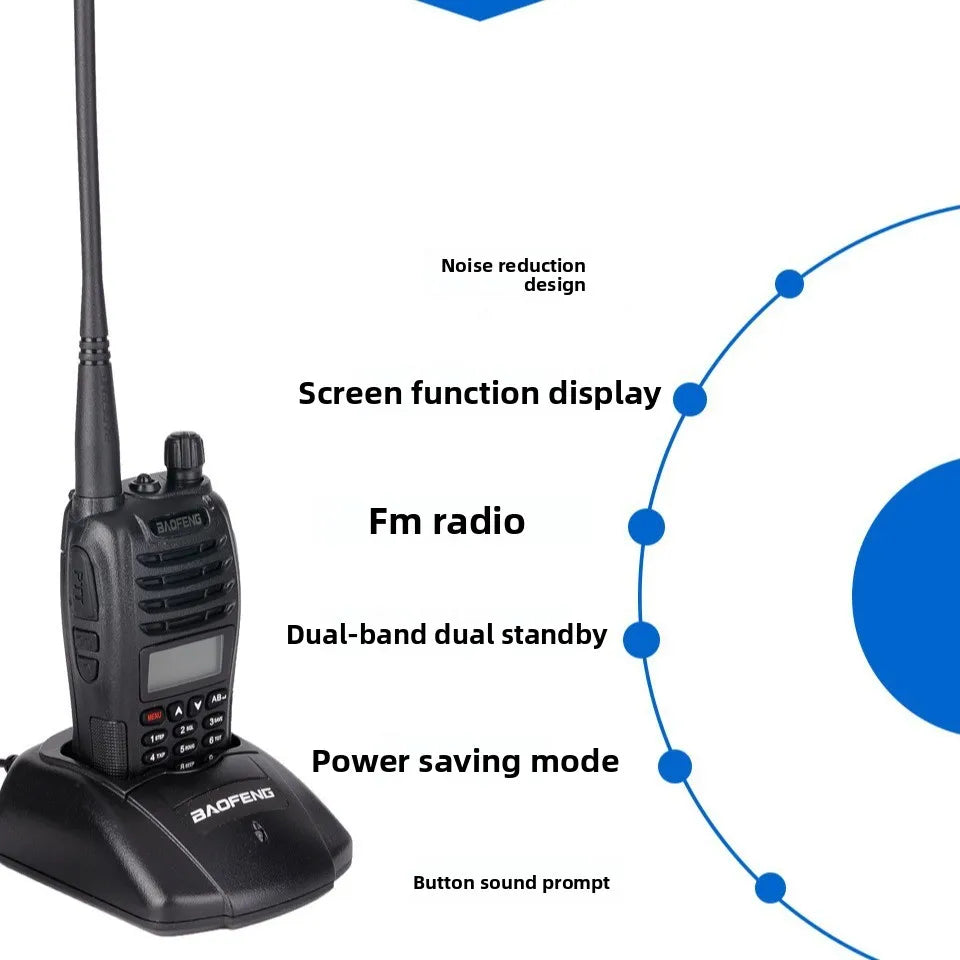 Talkie-Walkie Baofeng BF-UVB6 Dual Band VHF/UHF 5W – Étanche IP67, Portée 10 km