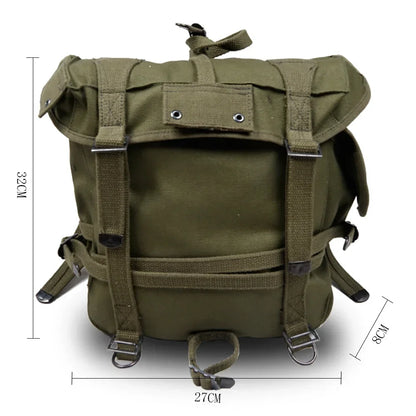Sac a dos militaire M1945 vintage | Ensemble de sacoches canvas vert armée, grande capacité - BLACKBEARD OUTDOOR INDUSTRIES