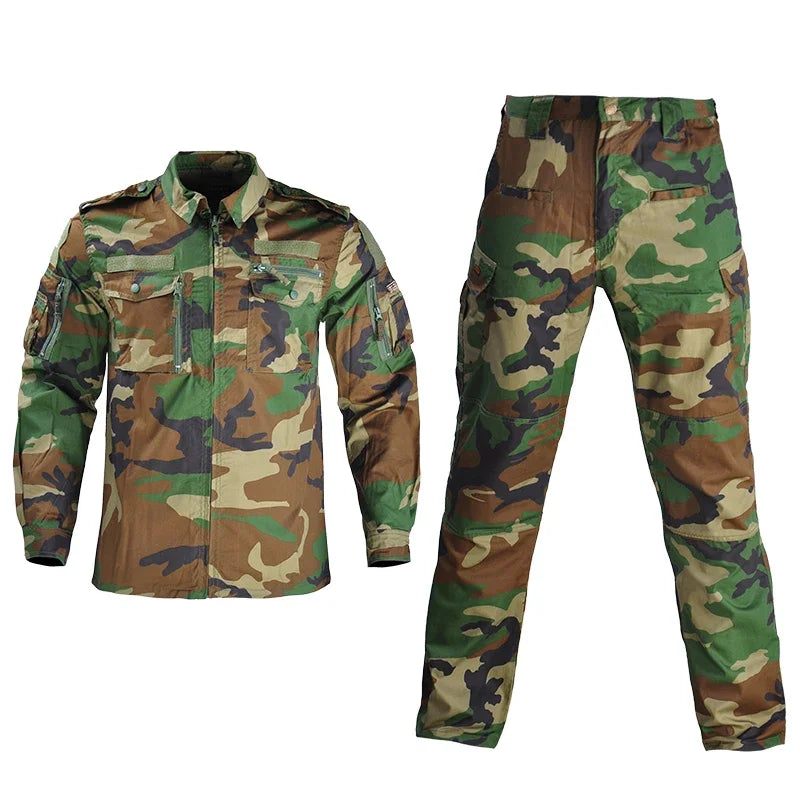 Ensemble Tactique Camouflage – Veste + Pantalon Cargo Multi-Poches Airsoft Chasse Outdoor - BLACKBEARD OUTDOOR INDUSTRIES