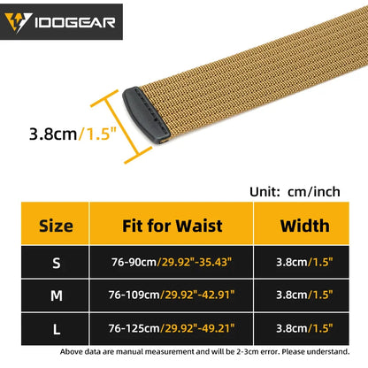 Ceinture tactique IDOGEAR 3436 nylon légère YKK - BLACKBEARD OUTDOOR INDUSTRIES