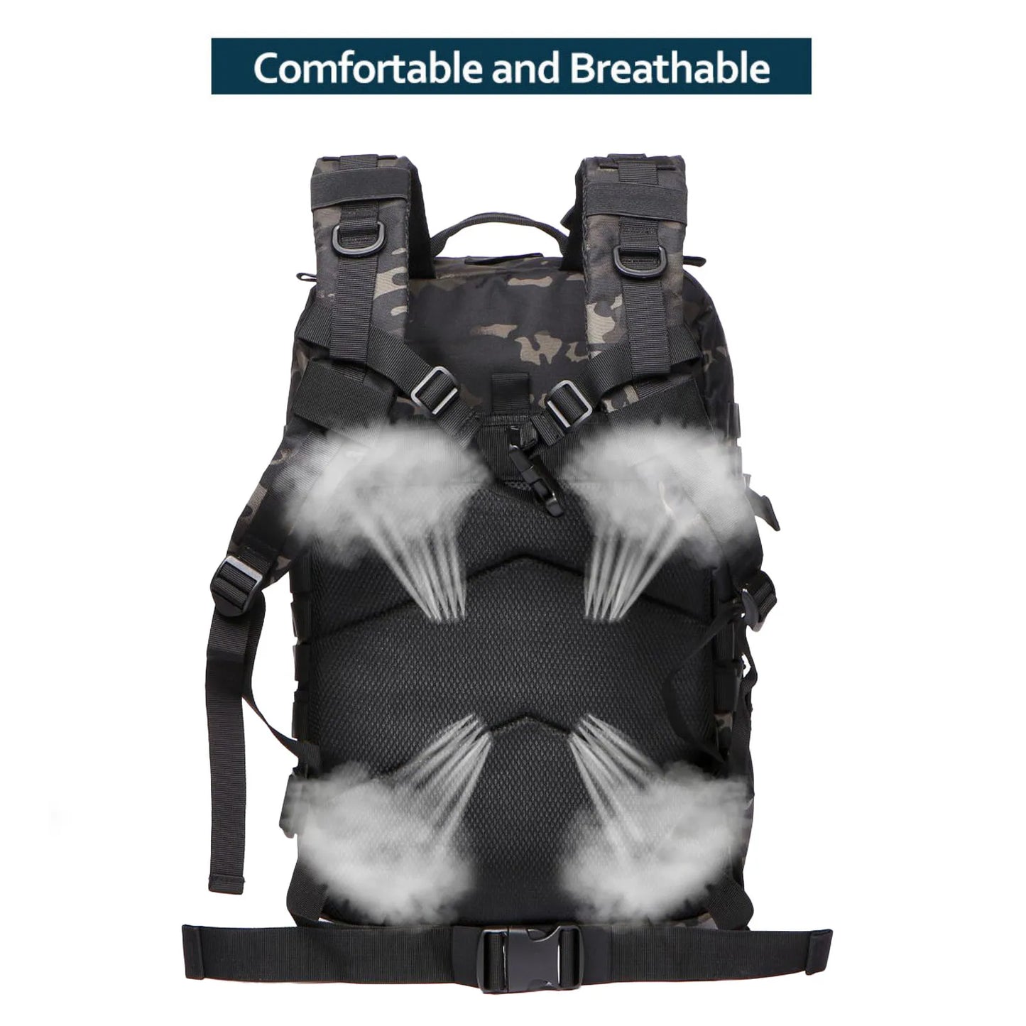 Sac à Dos Thuram 25L/50L – Nylon Résistant et Imperméable, Sac Tactique pour Sports, Randonnée, Pêche, Chasse et Camping - BLACKBEARD OUTDOOR INDUSTRIES