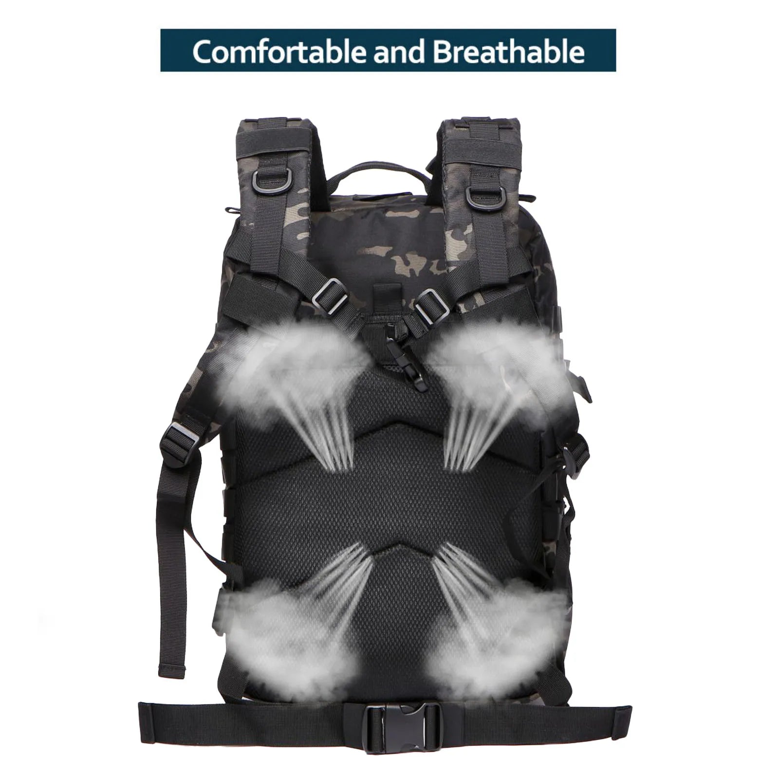 Sac à Dos Thuram 25L/50L – Nylon Résistant et Imperméable, Sac Tactique pour Sports, Randonnée, Pêche, Chasse et Camping - BLACKBEARD OUTDOOR INDUSTRIES