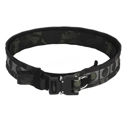 Ceinture Tactique Ferro Bison – Ceinture de Combat à Double Couche avec Boucle Métallique D-Ring, Système MOLLE, Boucle à Détachement Rapide pour Airsoft, Chasse et Activités Tactiques BLACKBEARD OUTDOOR INDUSTRIES
