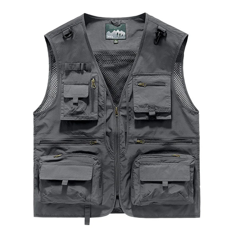 Gilet Multi-Poches Homme Respirant — Pêche, Outdoor & Casual | 7 Couleurs | EU L à 4XL - BLACKBEARD OUTDOOR INDUSTRIES