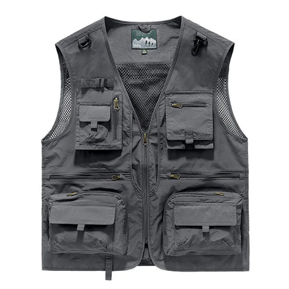 Gilet Multi-Poches Homme Respirant — Pêche, Outdoor & Casual | 7 Couleurs | EU L à 4XL - BLACKBEARD OUTDOOR INDUSTRIES
