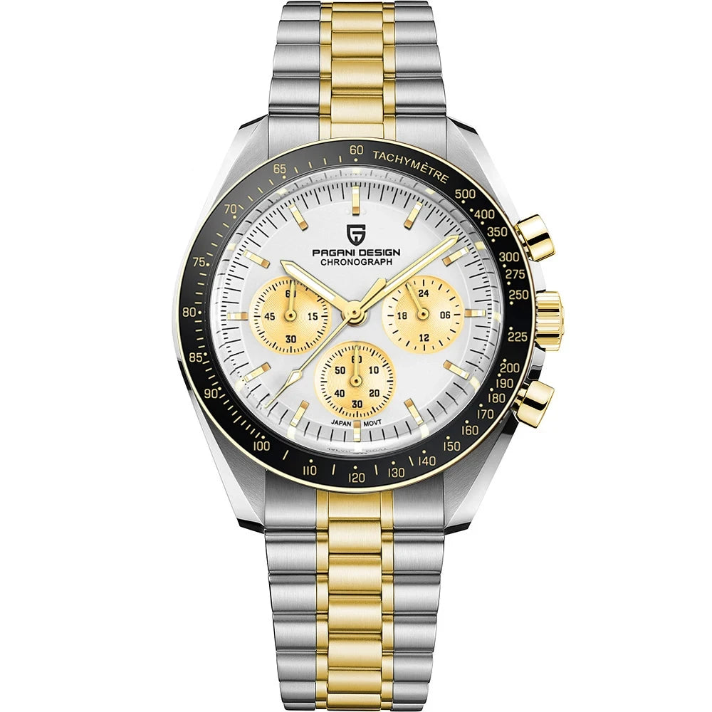 Montre Chronographe Pagani Design PD1701 Moon Watch 2026 — Japon, Saphir, 10 ATM + Boîte