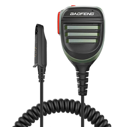 Micro-Haut-Parleur PTT Étanche Baofeng – Compatible UV-9R Pro, UV-68, BF-9700, Ham Radio