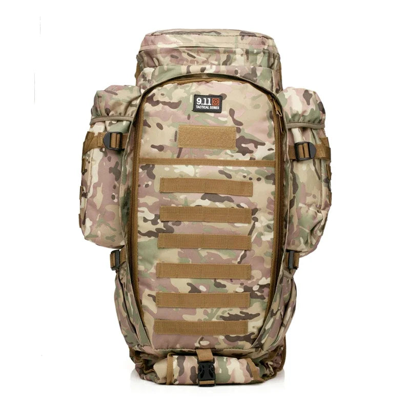 Sac à Dos Tactique WOLF ENEMY 911 MOLLE 60-70L – Double Compartiment Fusil, Nylon Imperméable | Chasse, Randonnée, Militaire | 9 Coloris