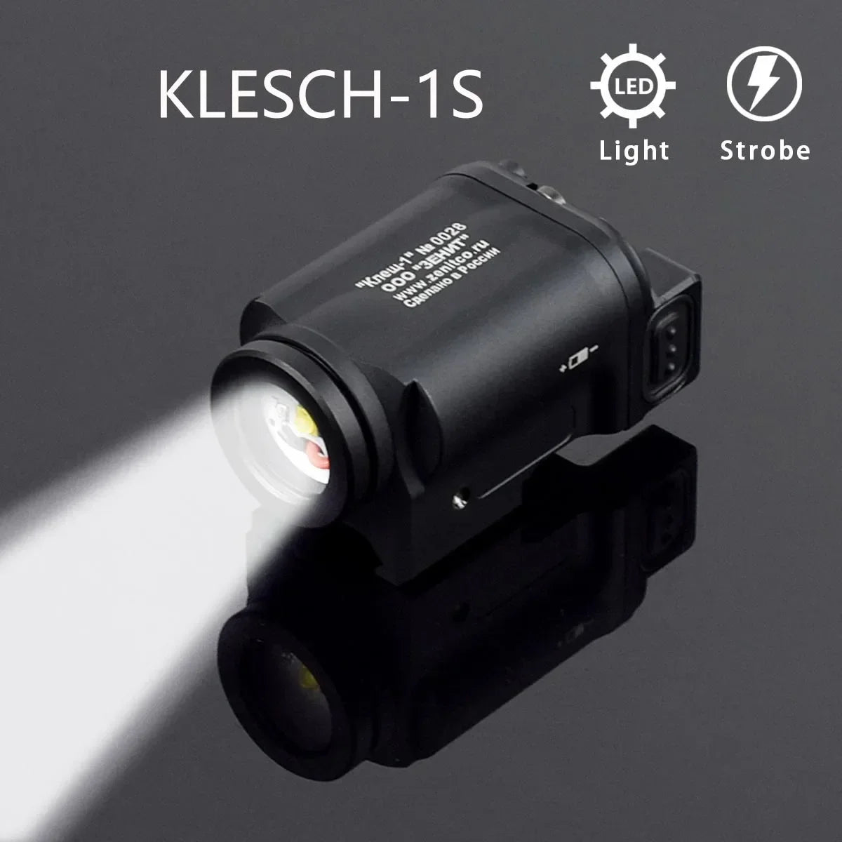 Lampe Tactique AK47 / AK74 – Zenitco Klesh 500 Lumens, Rail Picatinny 20mm, Strobe & Interrupteur Déporté