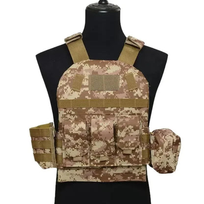 Gilet Tactique Enfant - Gilet Militaire Airsoft et Chasse Camouflage pour Enfants - Équipement Outdoor Paintball Molle BLACKBEARD OUTDOOR INDUSTRIES