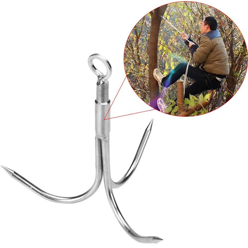 Grappin 3 Griffes en Acier - Escalade, Ancrage et Pêche Outdoor