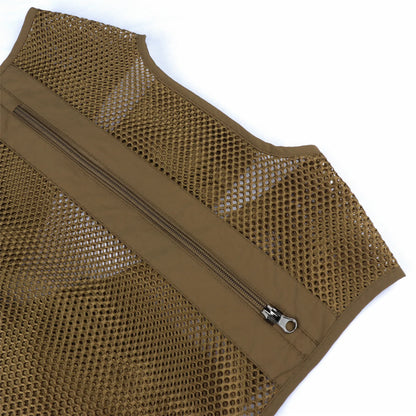Gilet Tactique Multipoches Homme - Sans Manches, Mesh Respirant Été