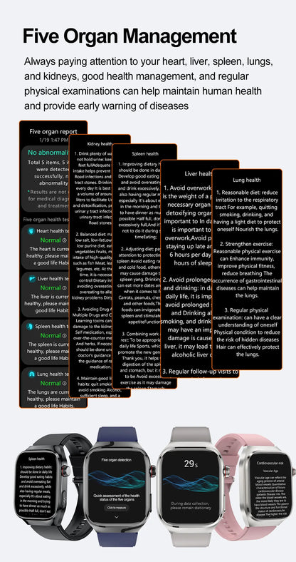 Montre Connectée Homme 2025 – Suivi Santé Avancé ECG+PPG – Surveillance Acide Urique & Lipides – Appels Bluetooth – Écran 2.04” AMOLED – Pour Android & iOS - BLACKBEARD OUTDOOR INDUSTRIES