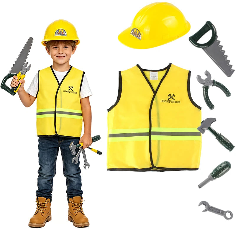 Kit Costumes Métiers Enfant 3-8 Ans – Déguisements Policier, Pompier, Médecin, Ingénieur - BLACKBEARD OUTDOOR INDUSTRIES