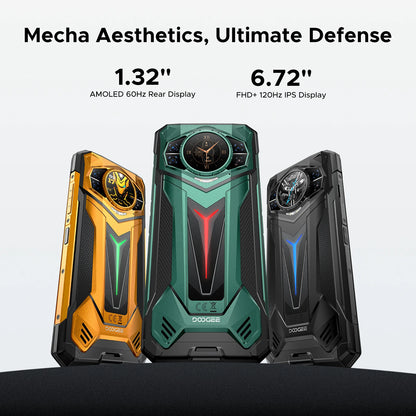 DOOGEE S200 Ultra 5G – Smartphone robuste 6,72'' 120Hz, 11000 mAh, 48 Go + 1 To, charge 66W, Android 15 (Dimensity 7400, NFC) - BLACKBEARD OUTDOOR INDUSTRIES