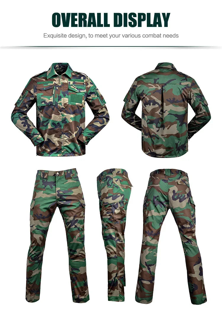 Uniforme Tactique BDU - Ensemble Camouflage avec Chemise et Pantalon | Vêtements de Randonnée, Chasse, Entraînement et Airsoft BLACKBEARD OUTDOOR INDUSTRIES
