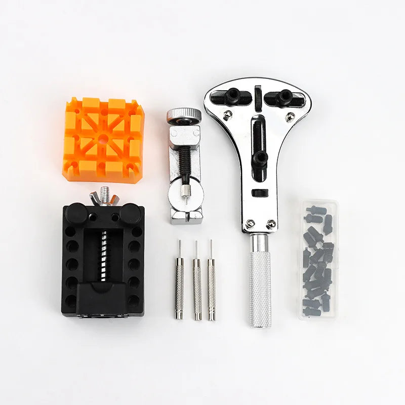 Kit d'Outils de Réparation de Montres - Outils de Remplacement de Piles, Retrait de Maillons, Ouvre-Boîtier, Gants Antistatiques - BOXUEQI BLACKBEARD OUTDOOR INDUSTRIES