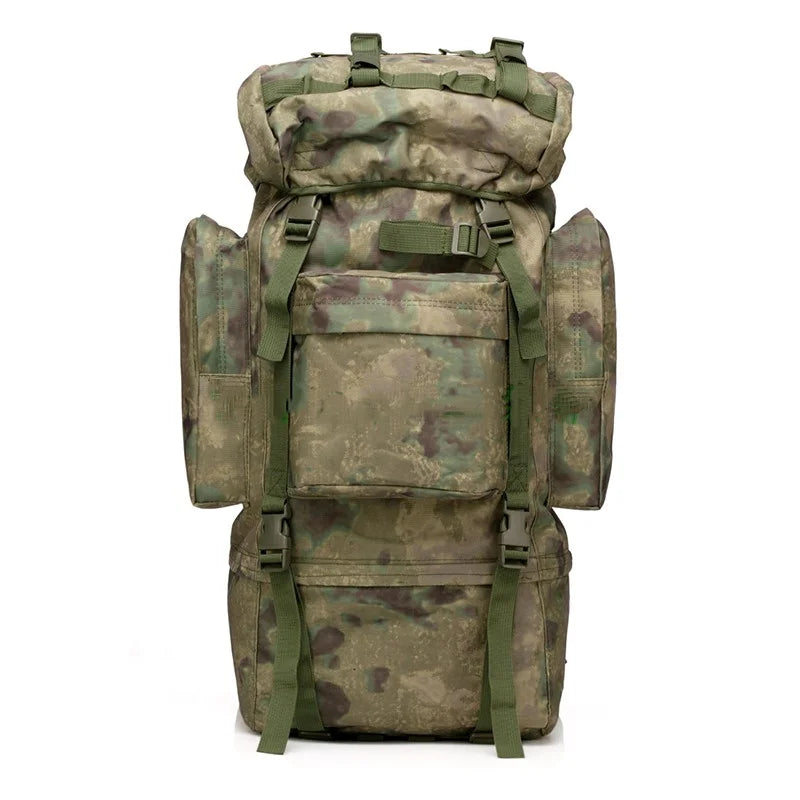 Sac à Dos Tactique 65L Militaire avec Couvre-Pluie — Camping, Randonnée, Survie