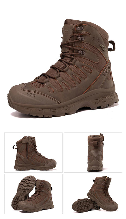 Bottes Tactiques pour Homme – Hautes, Lacées, Militaires, de Randonnée, en Cuir PU, Imperméables, Taille Plus, Unisexes, pour Escalade et Travail - BLACKBEARD OUTDOOR INDUSTRIES