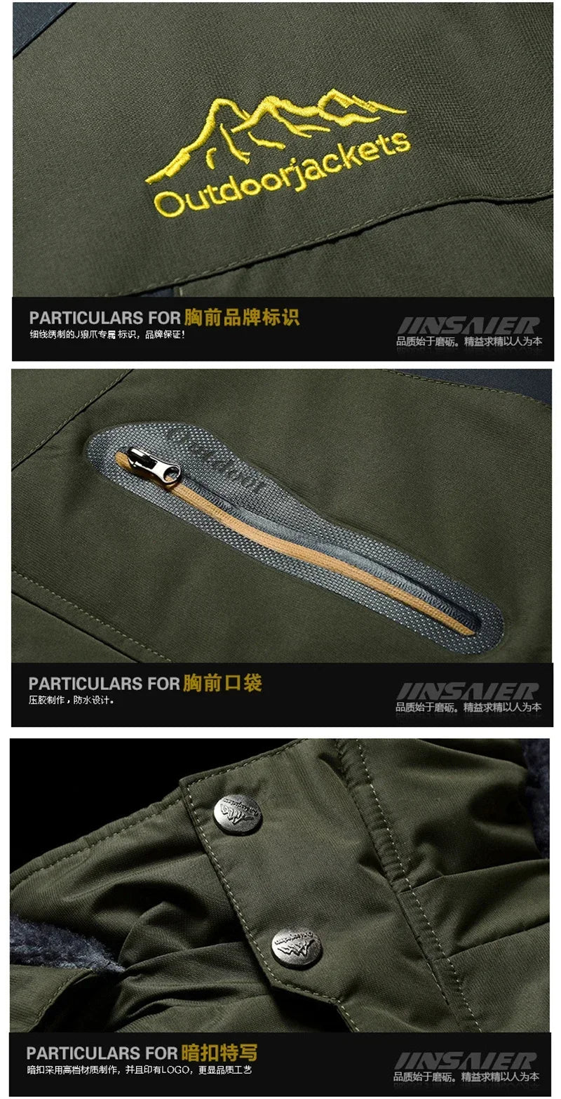 Parka Hiver Homme 2024 - Veste Chaude Imperméable avec Capuche Amovible | Coupe-Vent Militaire Fleece Jusqu’au 9XL - BLACKBEARD OUTDOOR INDUSTRIES