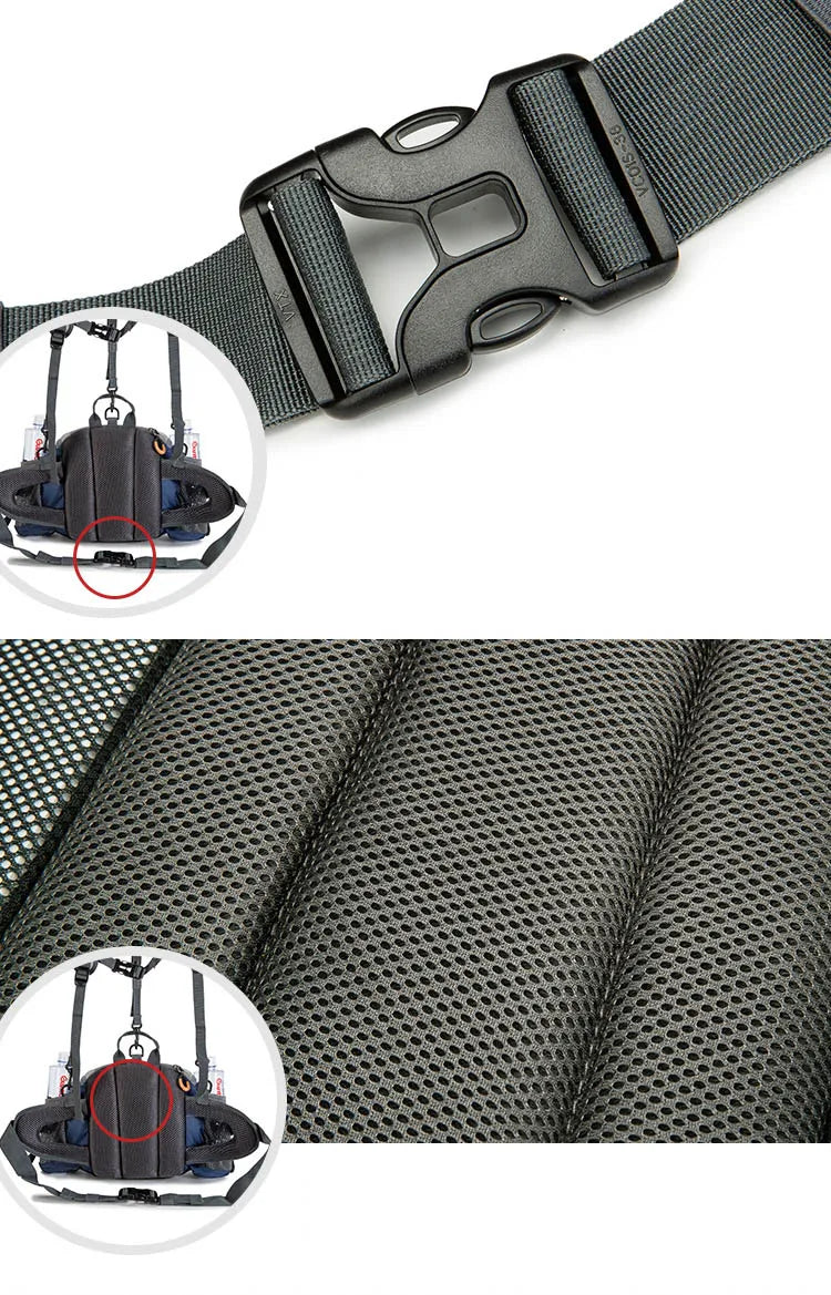 Sac à Taille de Sport Outdoor – Sac à Dos de Cyclisme, Randonnée et Camping avec Porte-bouteilles, Sangle Détachable – Sac Bandoulière Multifonction pour Homme - BLACKBEARD OUTDOOR INDUSTRIES