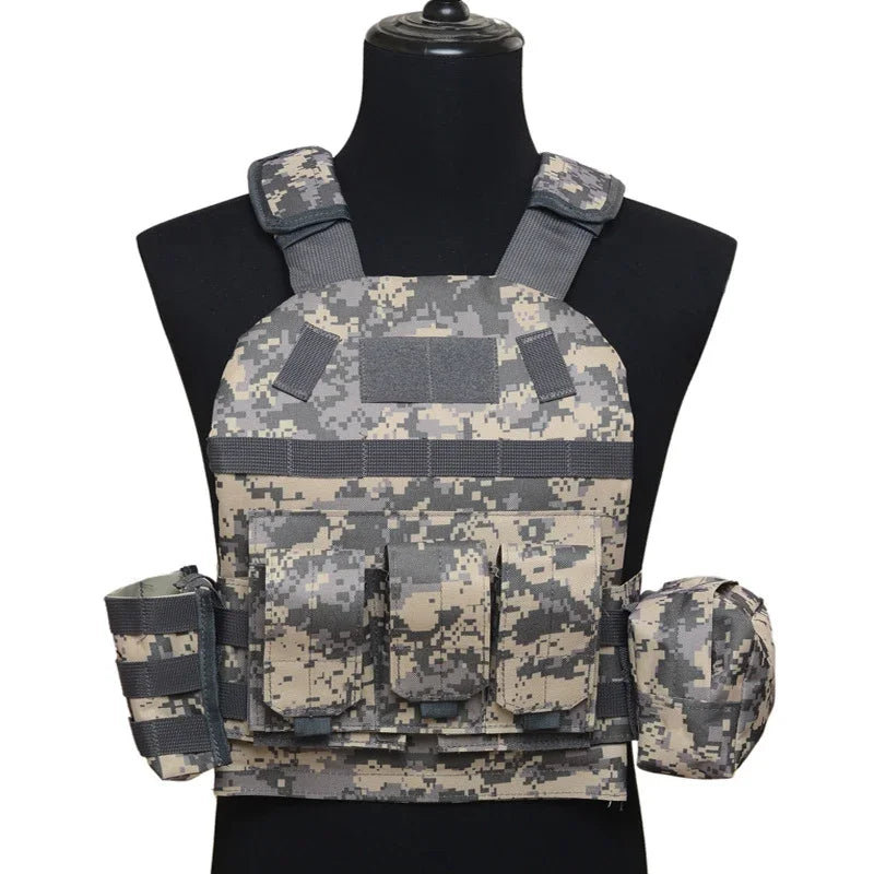 Gilet Tactique Enfant - Gilet Militaire Airsoft et Chasse Camouflage pour Enfants - Équipement Outdoor Paintball Molle BLACKBEARD OUTDOOR INDUSTRIES