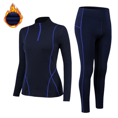Sous-Vêtements Thermiques Femme Col Montant – Set Polaire Fine Gainant Hiver