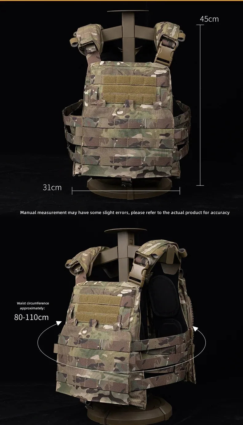 Gilet Tactique AVS MBAV Plate Carrier – Gilet Modulaire Adaptatif à Libération Rapide, Confortable, avec Système MOLLE – Airsoft, Entraînement, Chasse et Combat BLACKBEARD OUTDOOR INDUSTRIES