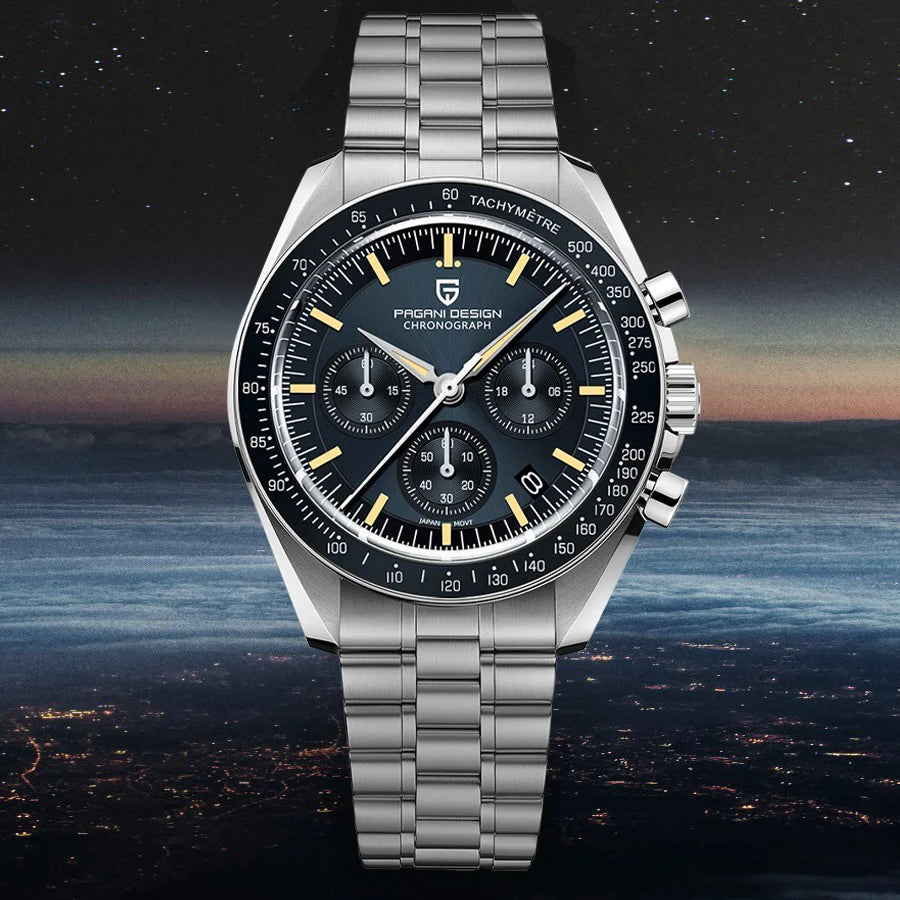 PAGANI DESIGN PD-1701 Moonwatch 2025 – Hommage à la CK2998 – Montre Homme Quartz Chronographe de Luxe - BLACKBEARD OUTDOOR INDUSTRIES