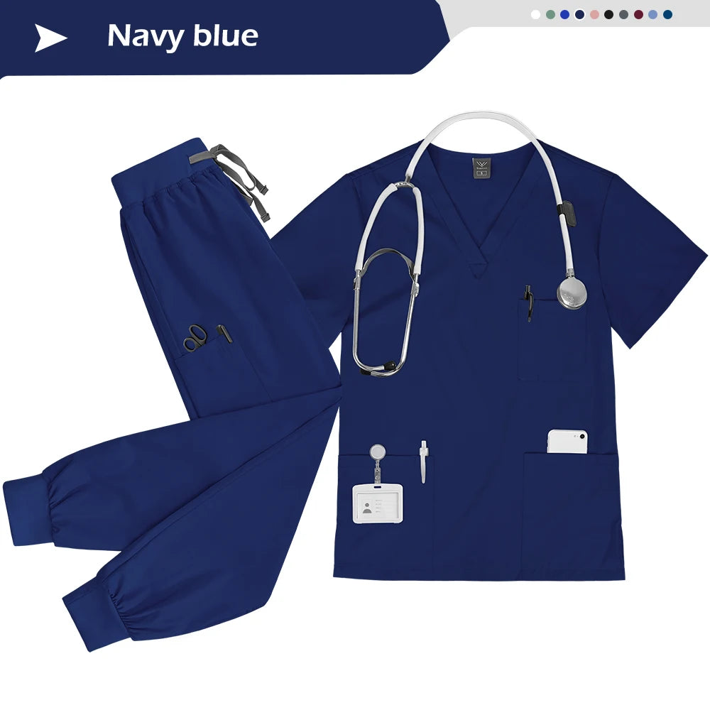 Ensemble Scrubs Infirmier Unisexe — Haut & Pantalon Jogger Médical - BLACKBEARD OUTDOOR INDUSTRIES