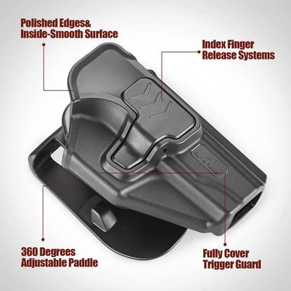 Holster OWB Makarov PM – Rétention Level II, Paddle 360°, Compatible Point Rouge & Canon Filетé | Ceintures 1,5″–2,25″ | Droitier - BLACKBEARD OUTDOOR INDUSTRIES