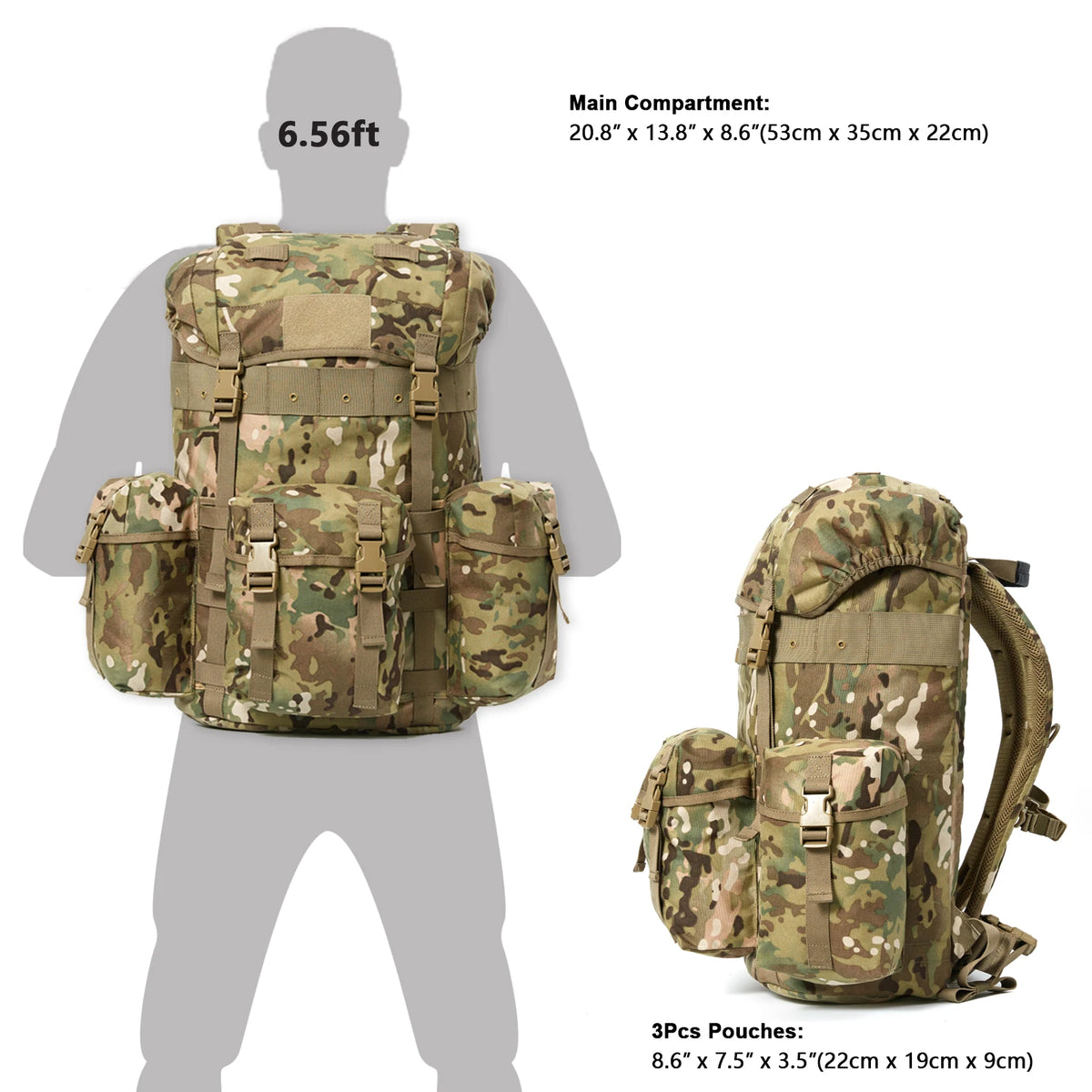 Sac à dos tactique ALICE C1 camouflage – Randonnée et bivouac