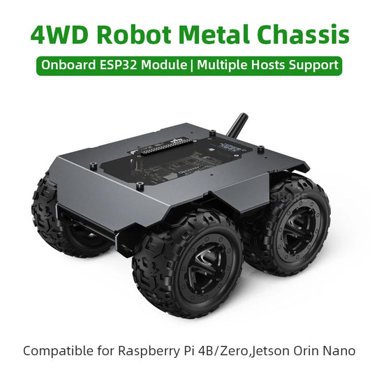 WAVE ROVER — Châssis Robot 4WD ESP32 en Aluminium — Raspberry Pi / Jetson Nano — Police, Déminage, Sauvetage & R&D - BLACKBEARD OUTDOOR INDUSTRIES