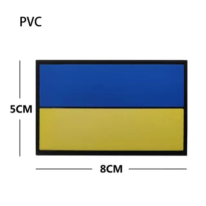 Patch Tactique Ukraine Brodé – Écusson Drapeau Ukrainien, Velcro Hook & Loop