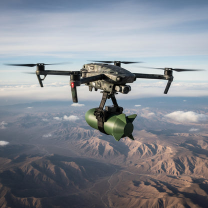 Lanceur Airdrop Serre-Câble Drone FPV 1 kg — Tir Simple ou Double — Airsoft & Livraison RC - BLACKBEARD OUTDOOR INDUSTRIES