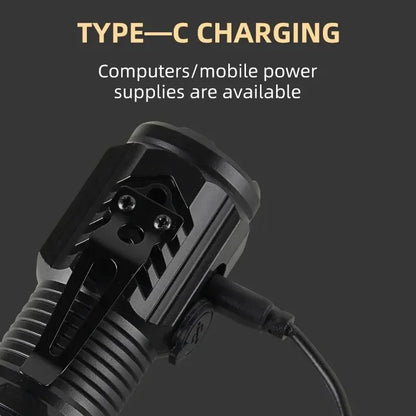 Mini Lampe Torche LED – 3 LEDs Triple Puce, 5 Modes, Rechargeable USB-C, Étanche EDC