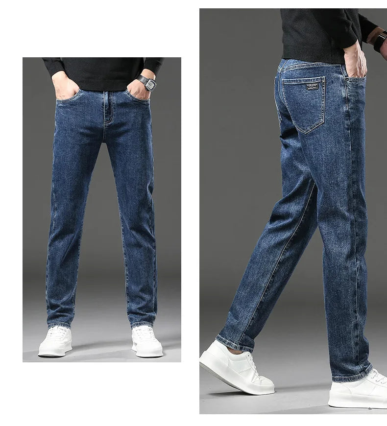 Jeans d'Hiver pour Homme - Coupe Slim Droite, Élastiques, Fleece Intérieur Chaud BLACKBEARD OUTDOOR INDUSTRIES